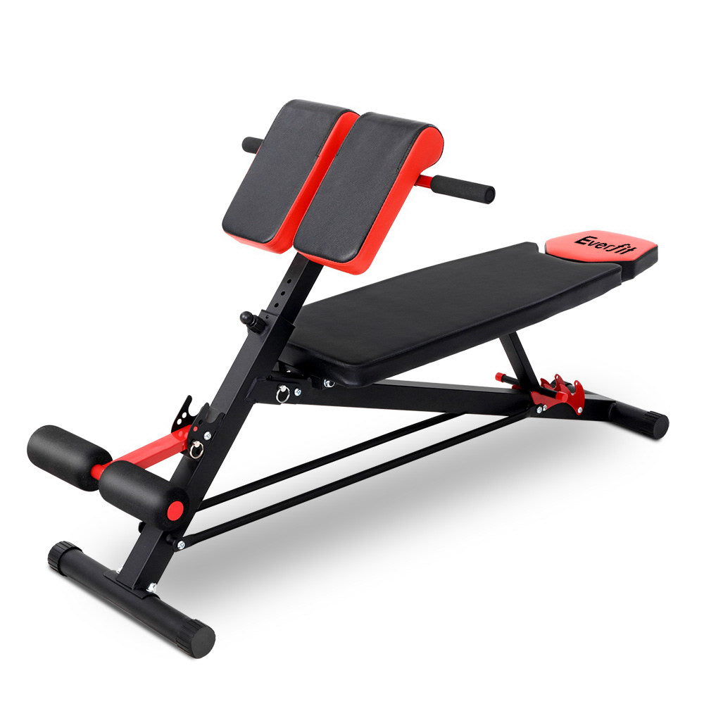 Everfit Adjustable Weight Bench Sit up Fitness Flat Decline Home Gym M Fully Fitness Oz